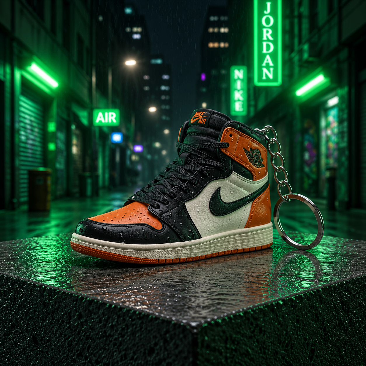Air Jordan 1 Shattered Backboard mini sneakers keychain — Air Jordan 1 charm in solid metal by Bakost