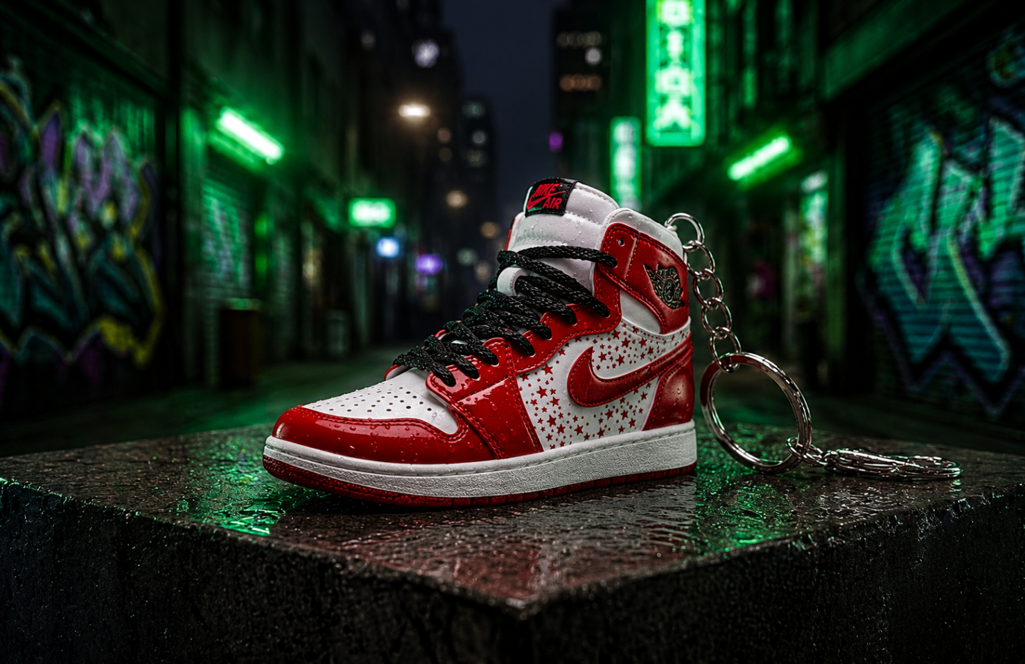 Supreme Stars mini sneakers keychain — Air Jordan 1 charm in solid metal by Bakost